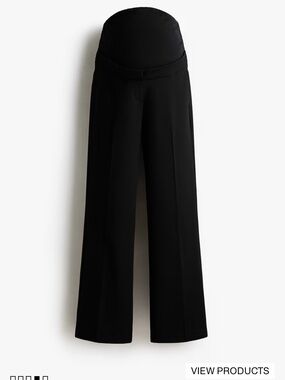H&M Black Maternity Wide-Leg Palazzo Pants